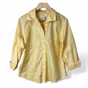Chico's Sunny Yellow Cotton Shirt No Iron